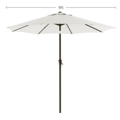 SONGMICS 2.7m Patio Outdoor Table Umbrella White