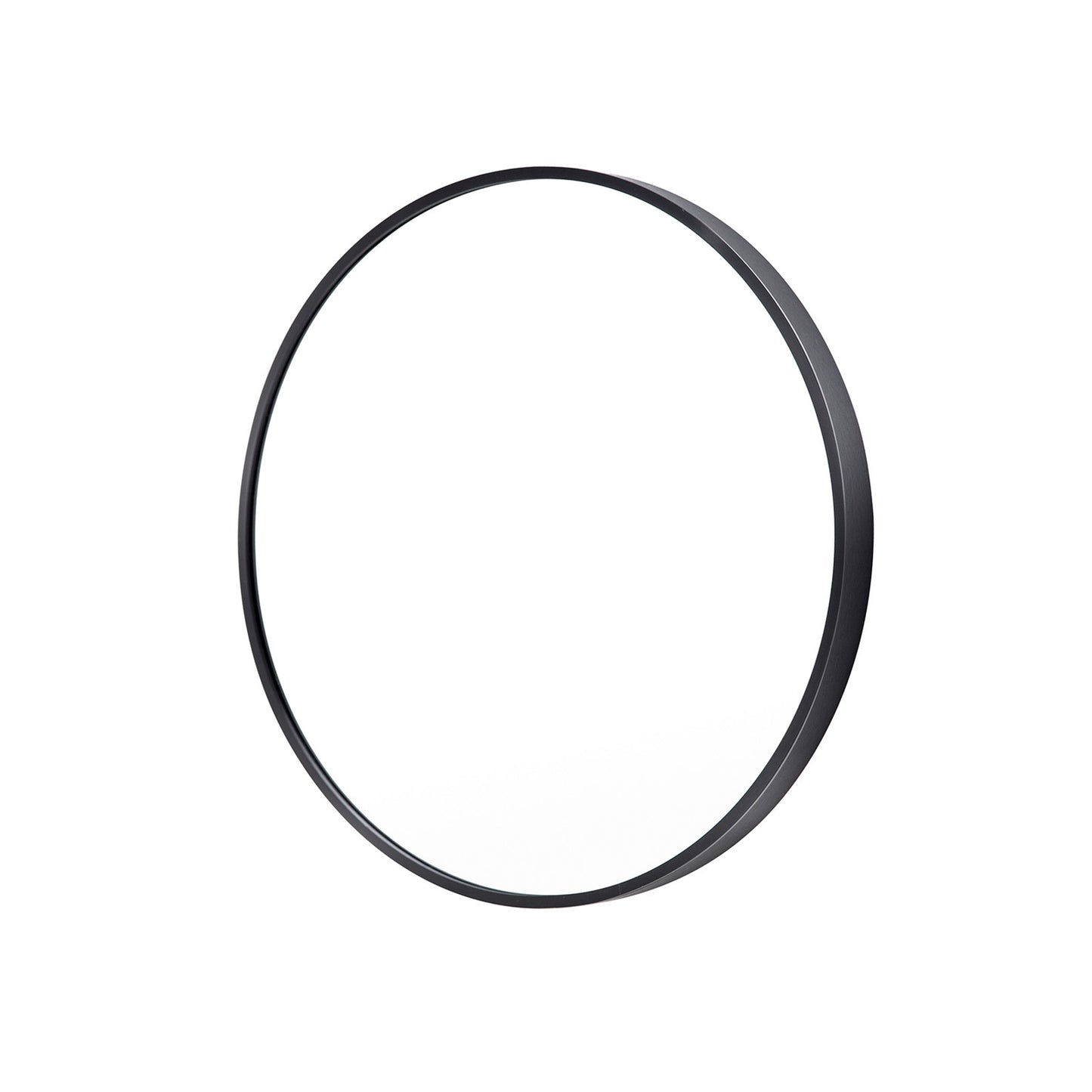 La Bella Black Wall Mirror Round Aluminum Frame Makeup Decor Bathroom Vanity 60cm